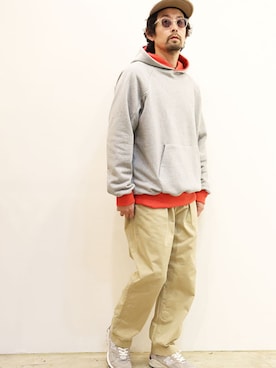 「NECESSARY or UNNECESSARY（ネセサリーオアアンネセサリー）のアイテム（トップス）」を使った、nakajiさん（メンズ・168cm）の春コーディネート