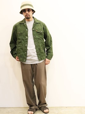 「NECESSARY or UNNECESSARY（ネセサリーオアアンネセサリー）のアイテム（ジャケット/アウター）」を使った、nakajiさん（メンズ・168cm）の春コーディネート