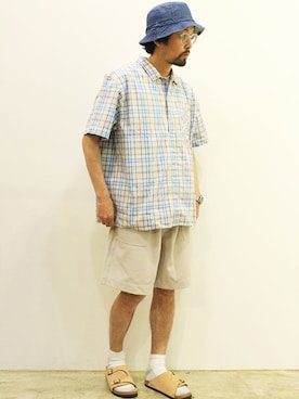 「NECESSARY or UNNECESSARY（ネセサリーオアアンネセサリー）のアイテム」を使った、nakajiさん（メンズ・168cm）の夏コーディネート