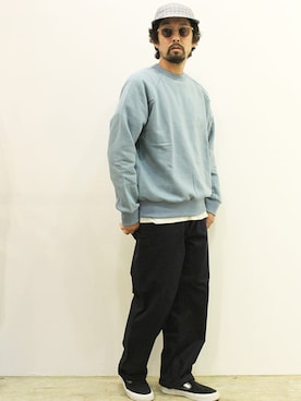 「NECESSARY or UNNECESSARY（ネセサリーオアアンネセサリー）のアイテム（パンツ）」を使った、nakajiさん（メンズ・168cm）の秋コーディネート