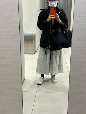 「WOOLRICH（ウールリッチ）のアイテム（ブルゾン）」を使った、mimiさん（レディース・154cm）の春コーディネート