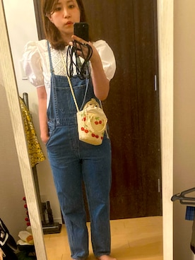 「ZARA（ザラ）のアイテム（かごバッグ）」を使った、AYA★さん（レディース・157cm）の夏コーディネート