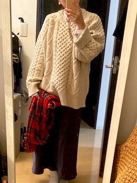 「DHOLIC（ディーホリック）のアイテム（ファッション雑貨）」を使った、AYA★さん（レディース・157cm）の冬コーディネート