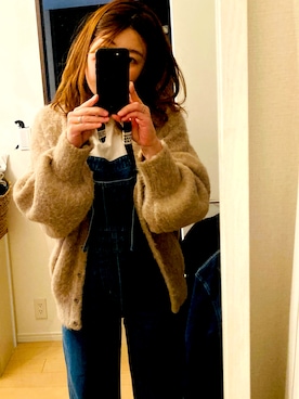 「FREE'S MART（フリーズマート）のアイテム（オールインワン・サロペット）」を使った、AYA★さん（レディース・157cm）の冬コーディネート