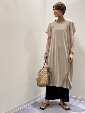 「Bou Jeloud（ブージュルード）のアイテム（ワンピース/ドレス）」を使った、ウエダマナミさん（レディース・167cm）の夏コーディネート