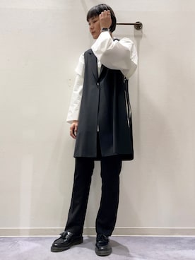 「Bou Jeloud（ブージュルード）のアイテム（チュニック）」を使った、ウエダマナミさん（レディース・167cm）の冬コーディネート