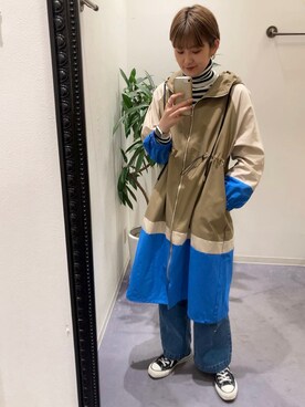 「Bou Jeloud（ブージュルード）のアイテム（ブルゾン）」を使った、ウエダマナミさん（レディース・167cm）の冬コーディネート