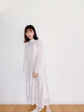 「Amiur（エミレ）のアイテム（シューズ）」を使った、𝘮𝘢𝘴𝘩𝘶さん（レディース・160cm）の春コーディネート