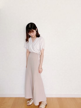 「destin（デスティン）のアイテム」を使った、𝘮𝘢𝘴𝘩𝘶さん（レディース・160cm）の夏コーディネート