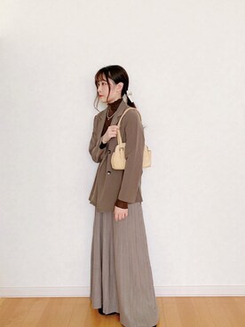 「CLEA（クレア）のアイテム（ブーツ）」を使った、𝘮𝘢𝘴𝘩𝘶さん（レディース・160cm）の秋コーディネート