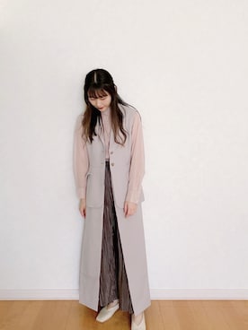 「Amiur（エミレ）のアイテム（シューズ）」を使った、𝘮𝘢𝘴𝘩𝘶さん（レディース・160cm）の秋コーディネート