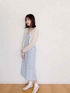 「Amiur（エミレ）のアイテム（シューズ）」を使った、𝘮𝘢𝘴𝘩𝘶さん（レディース・160cm）の夏コーディネート