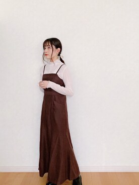 「CLEA（クレア）のアイテム（ブーツ）」を使った、𝘮𝘢𝘴𝘩𝘶さん（レディース・160cm）の秋コーディネート