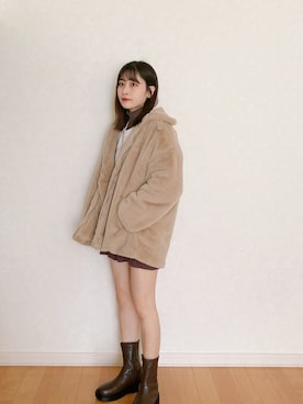 「GRL」｜「アイテム（ブルゾン）」を使った、𝘮𝘢𝘴𝘩𝘶さん（レディース・160cm）の秋コーディネート