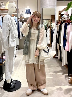 「niko and...（ニコアンド）のアイテム」を使った、みきてぃ24さん（レディース・158cm）の春コーディネート