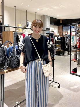 「niko and...（ニコアンド）のアイテム（その他パンツ）」を使った、みきてぃ24さん（レディース・158cm）の夏コーディネート
