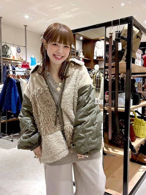 セール】パッチワークボアブルゾン（ブルゾン）｜niko and