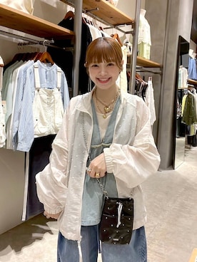 「niko and...（ニコアンド）のアイテム（ブルゾン）」を使った、みきてぃ24さん（レディース・158cm）の春コーディネート