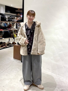 「niko and ...」｜「アイテム（ブルゾン）」を使った、みきてぃ24さん（レディース・158cm）の秋コーディネート