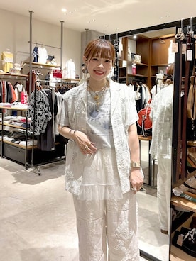 「アイテム（ベスト）」を使った、みきてぃ24さん（レディース・158cm）の夏コーディネート