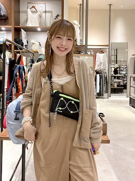 「JEANASIS（ジーナシス）のアイテム（アクセサリー）」を使った、みきてぃ24さん（レディース・158cm）の春コーディネート