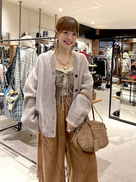 「アイテム（キャミソール、ベージュ系）」を使った、みきてぃ24さん（レディース・158cm）の秋コーディネート