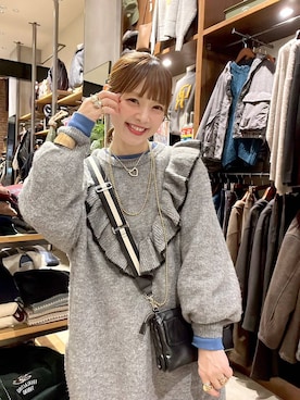 「アイテム（チュニック）」を使った、みきてぃ24さん（レディース・158cm）の秋コーディネート