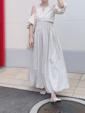 「LibertyDoll（リバティードール）のLiberty Doll / 足袋バレエフラットシューズ タビパンプス バレエコア 2WAY バブーシュ対応 柔らか フラットシューズ (1131)（バレエシューズ）」を使った、みきてぃ24さん（レディース・158cm）の夏コーディネート