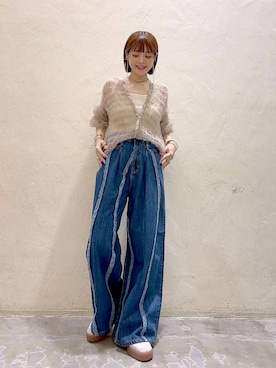 「niko and...（ニコアンド）のアイテム（アクセサリー）」を使った、みきてぃ24さん（骨格ウェーブ・レディース・158cm）の夏コーディネート