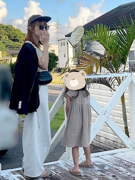 「アイテム（サングラス、ベージュ系）」を使った、みきてぃ24さん（レディース・158cm）の秋コーディネート