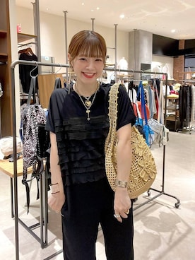 「niko and...（ニコアンド）のDRYクシュイージーパンツ（その他パンツ）」を使った、みきてぃ24さん（レディース・158cm）の夏コーディネート