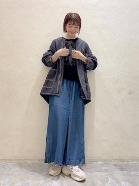「niko and...（ニコアンド）のアイテム（ジャケット/アウター）」を使った、みきてぃ24さん（骨格ウェーブ・レディース・158cm）の春コーディネート