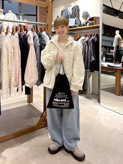 3Dフラワーメッシュフーディー（パーカー）｜niko and（ニコアンド