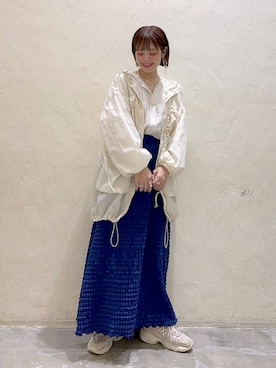 「niko and...（ニコアンド）のアイテム（ジャケット/アウター）」を使った、みきてぃ24さん（骨格ウェーブ・レディース・158cm）の春コーディネート