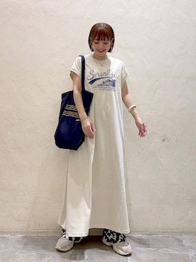 「niko and...（ニコアンド）のアイテム（アクセサリー）」を使った、みきてぃ24さん（骨格ウェーブ・レディース・158cm）の夏コーディネート