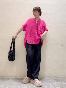 「niko and...（ニコアンド）のアイテム（パンツ）」を使った、みきてぃ24さん（骨格ウェーブ・レディース・158cm）の夏コーディネート