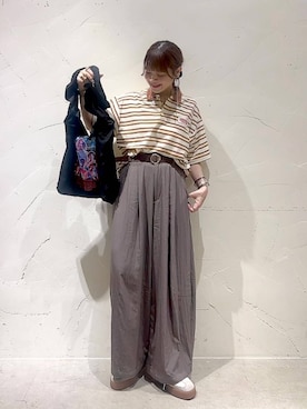「アイテム（ポロシャツ）」を使った、みきてぃ24さん（レディース・158cm）の夏コーディネート