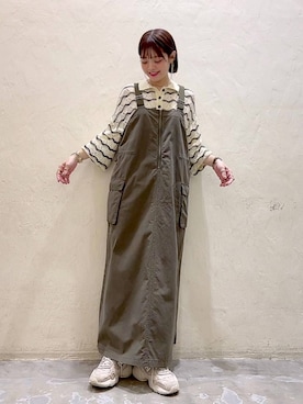 「niko and...（ニコアンド）のアイテム（ワンピース/ドレス）」を使った、みきてぃ24さん（骨格ウェーブ・レディース・158cm）の春コーディネート