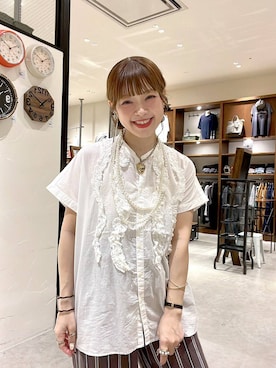「アイテム（ブラウン系）」を使った、みきてぃ24さん（レディース・158cm）の夏コーディネート