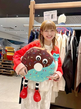 「niko and...（ニコアンド）のオリジナルキルト巾着ショルダーバッグ（ショルダーバッグ）」を使った、みきてぃ24さん（レディース・158cm）の冬コーディネート