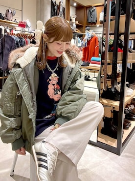 「アイテム（バレッタ/ヘアクリップ）」を使った、みきてぃ24さん（レディース・158cm）の冬コーディネート