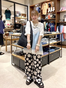 「niko and...（ニコアンド）のアイテム（その他パンツ）」を使った、みきてぃ24さん（レディース・158cm）の夏コーディネート