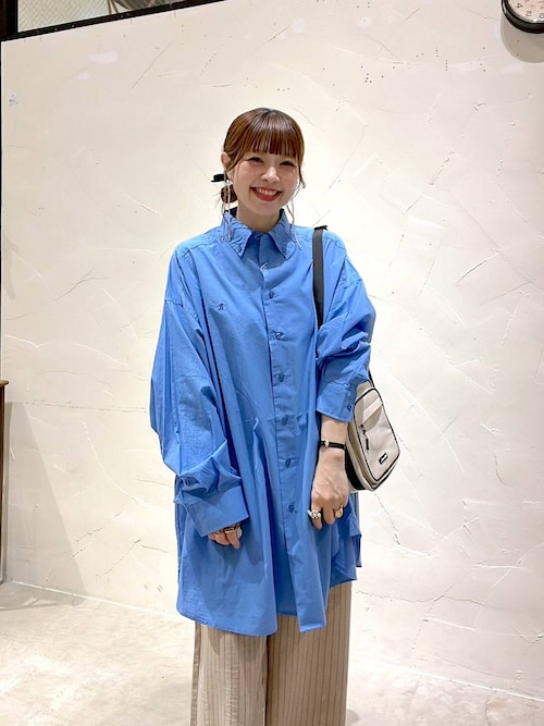 竹下玲奈×NAVYS】コラボ BIGシャツチュニック（シャツ/ブラウス