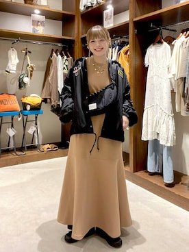 「niko and...（ニコアンド）のガーメントダイペインタパンツ（その他パンツ、グレー系）」を使った、みきてぃ24さん（レディース・158cm）の秋コーディネート