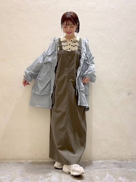 「niko and...（ニコアンド）のアイテム（ジャケット/アウター）」を使った、みきてぃ24さん（骨格ウェーブ・レディース・158cm）の春コーディネート