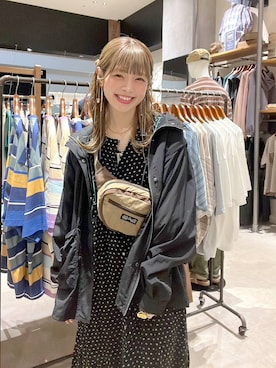 「アイテム（ナイロンジャケット）」を使った、みきてぃ24さん（レディース・158cm）の春コーディネート