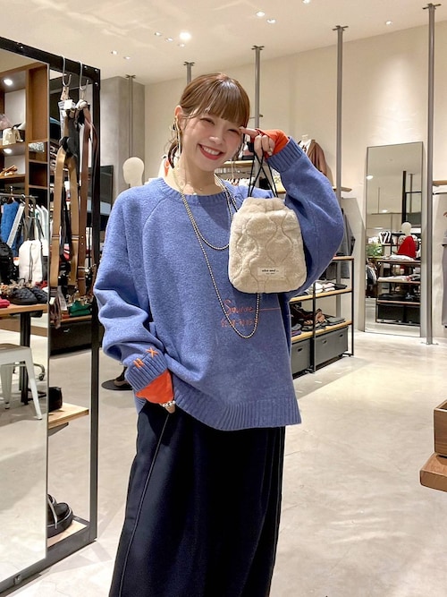 ネックレス付新品アンゴラニット ネックレス付きスクエアラインニット｜プルオーバー｜ニコル公式通販