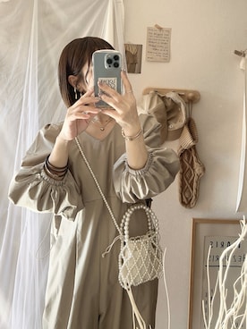 「niko and...（ニコアンド）のアイテム（アクセサリー）」を使った、みきてぃ24さん（骨格ウェーブ・レディース・158cm）の夏コーディネート