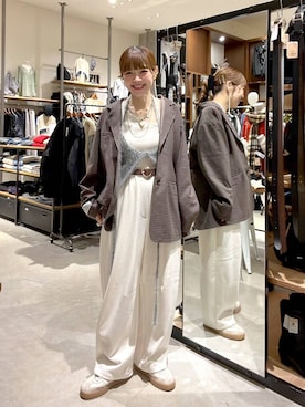 「アイテム（リング）」を使った、みきてぃ24さん（レディース・158cm）の秋コーディネート