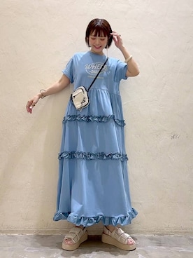 「niko and...（ニコアンド）のアイテム（ワンピース/ドレス）」を使った、みきてぃ24さん（骨格ウェーブ・レディース・158cm）の春コーディネート